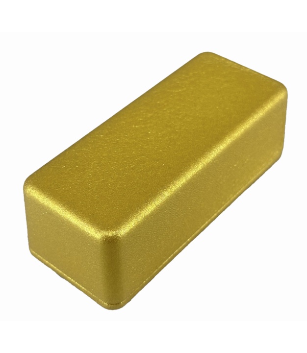 1590A Aluminum Enclosure 92x38x30mm Metallic Golden water texture