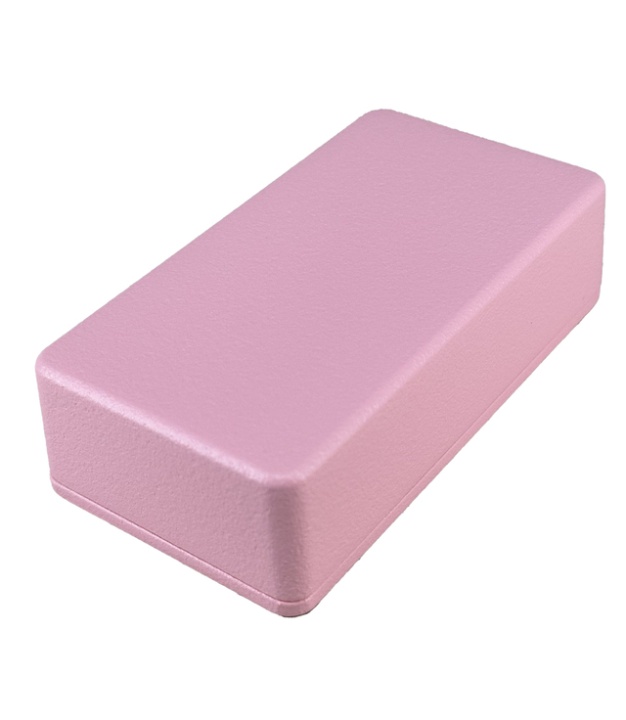 1590B Style Aluminum Diecast Enclosure Matte Pink Sand Texture