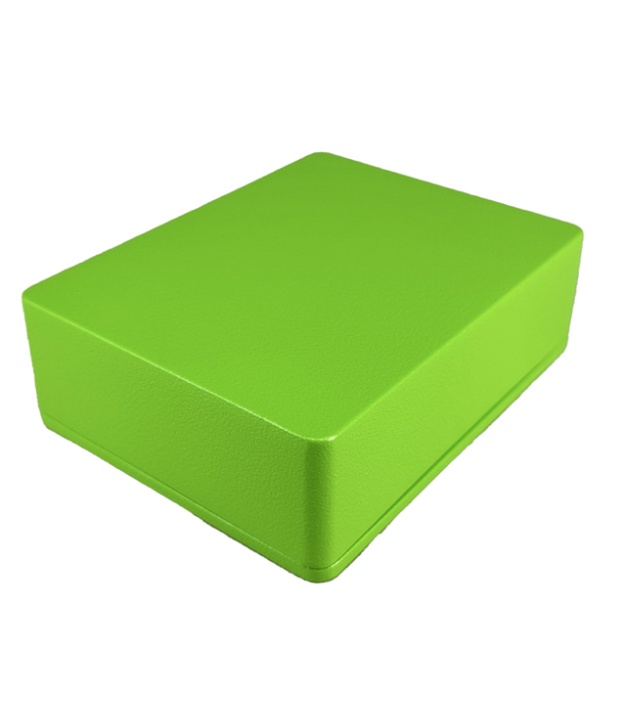 1590BB Style Aluminum Diecast Enclosure Matte Green Sand Texture