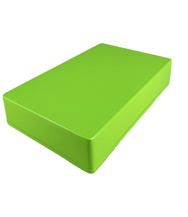 1590DD Style Aluminum Diecast Enclosure Matte Green Sand Texture