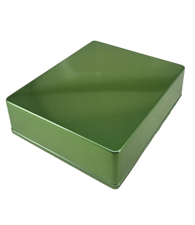 1590XX Aluminum Enclosure 145×121×39.5mm Chrome green