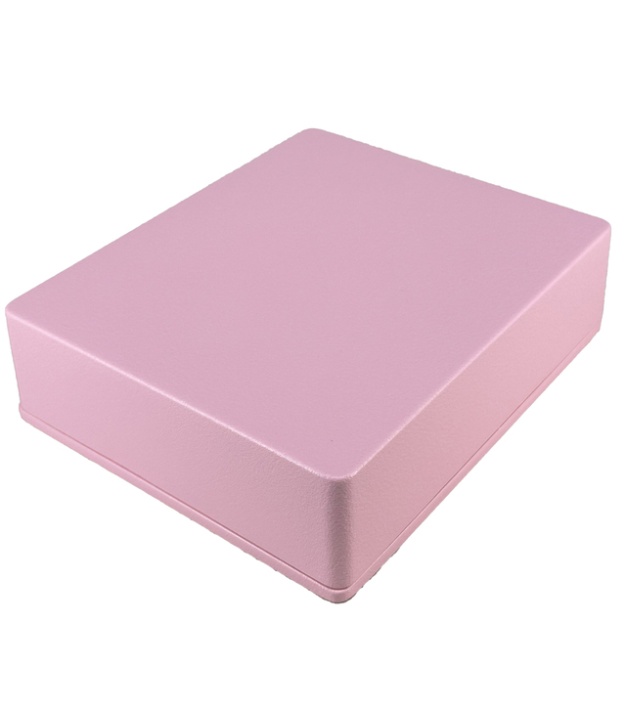 1590XX Style Aluminum Diecast Enclosure Matte Pink Sand Texture
