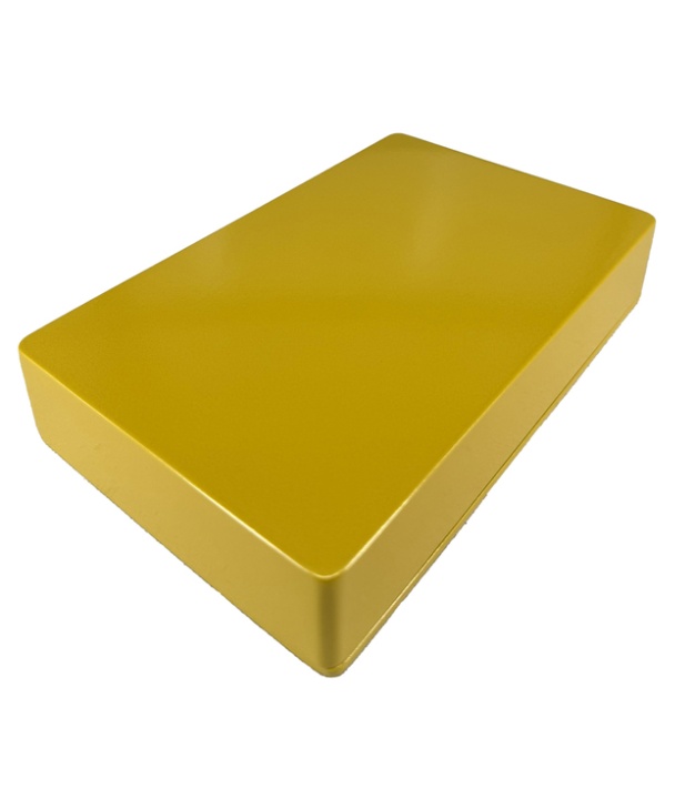 	1590DD Aluminum Enclosure 188×119×37.5mm Metallic Yellow Gold