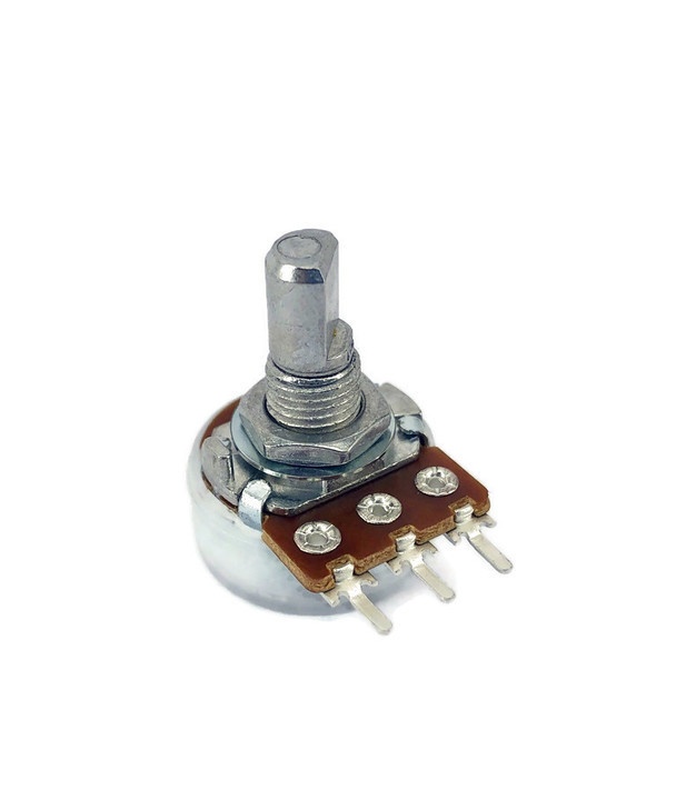 5K OHM Logarithmic Taper Potentiometer D Shaft PCB Mount