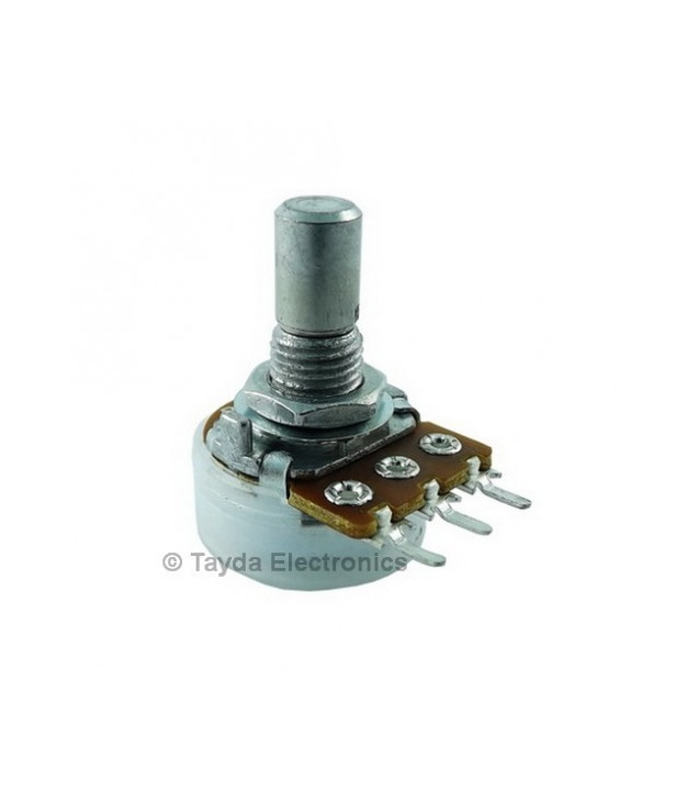 1K OHM Logarithmic Taper Potentiometer PCB Mount Round Shaft Dia: 6.35mm
