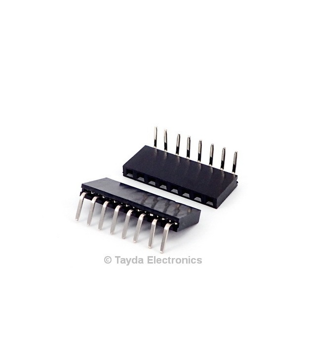 8 Pin 2.54mm Single Row Right Angle Female Pin Header