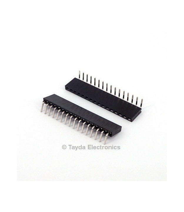 16 Pin 2.54mm Single Row Right Angle Female Pin Header
