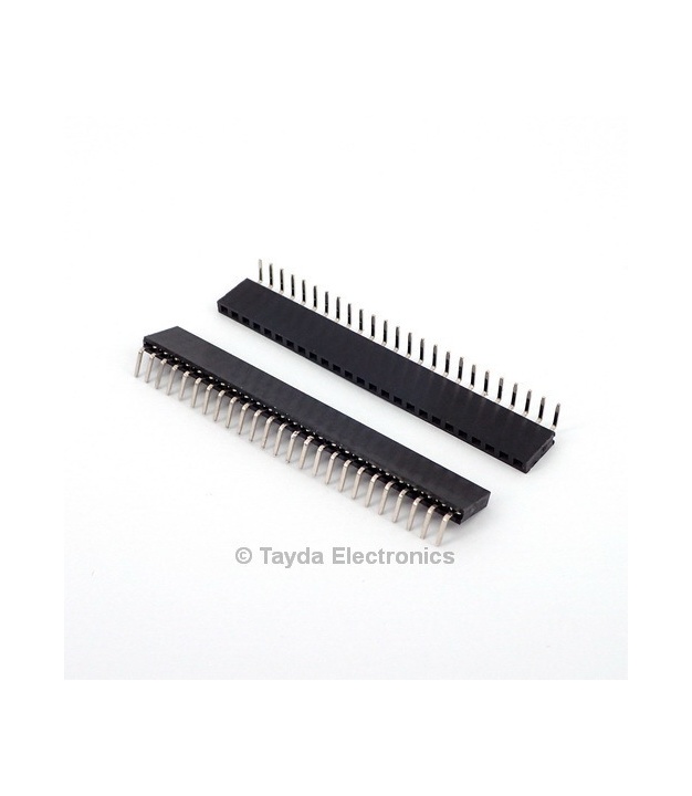 25 Pin 2.54mm Single Row Right Angle Female Pin Header