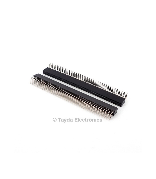 2x40 Pin 2.54mm Double Row Right Angle Female Pin Header