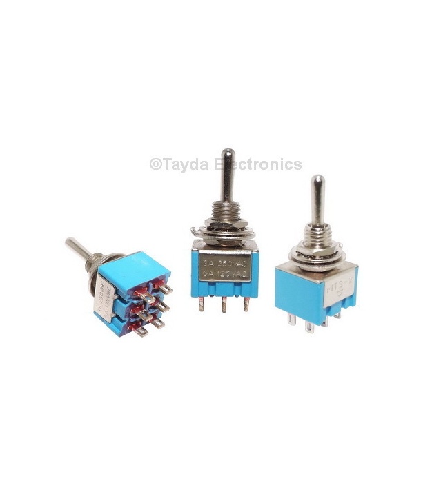 Mini Toggle Switch DPDT On-On-On