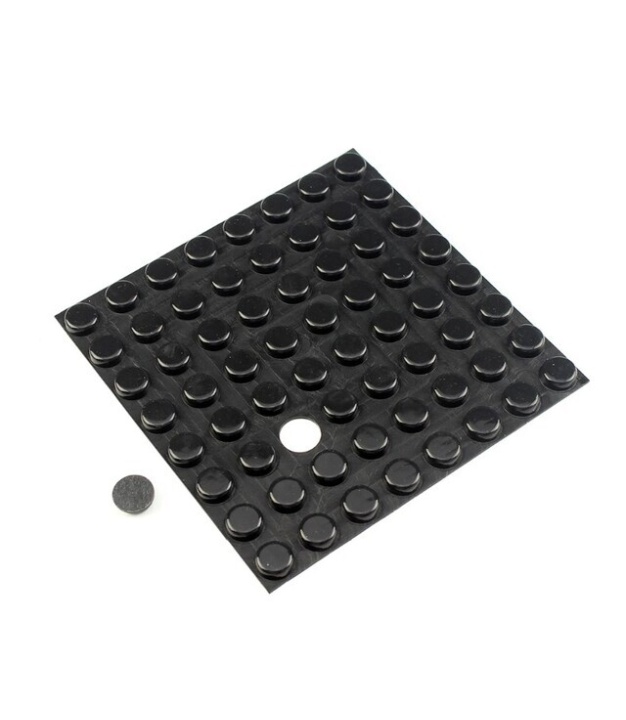 Rubber Feet Black 64pcs/Block Size 12MMx4MM for Enclosure
