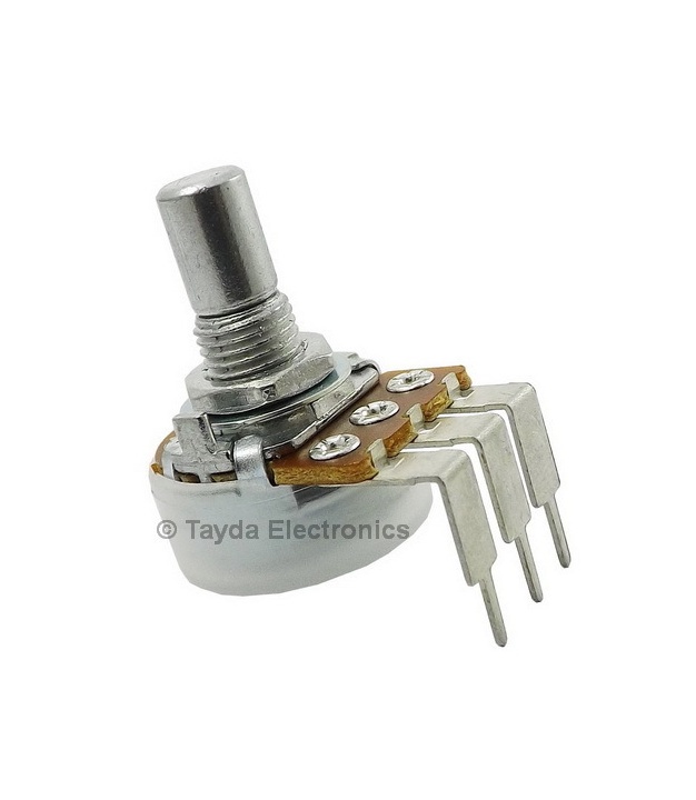 50K OHM Logarithmic Taper Potentiometer Round Shaft PC Mount