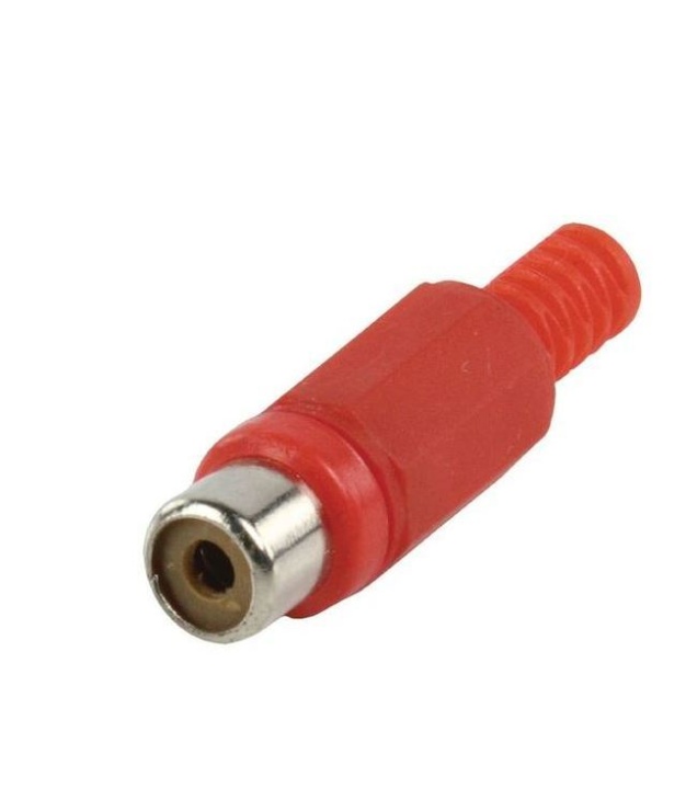 RCA Phono Female Plug Cable Mounting Red