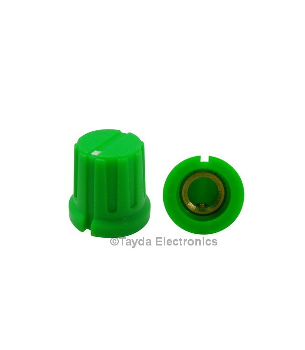KN8F Green Knob 16x15mm