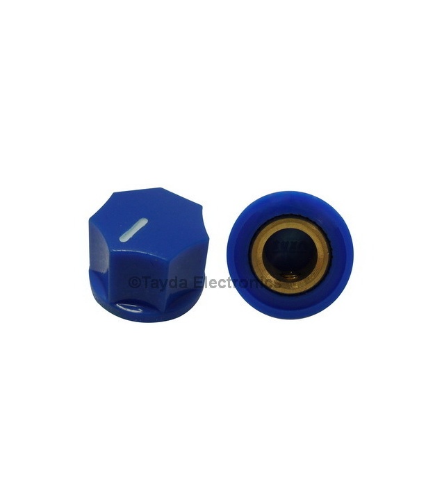 KN1250 ABS Fluted Blue Knob 15x11mm
