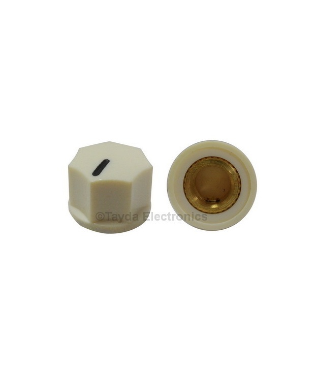 KN1250 ABS Fluted Cream Knob 15x11mm