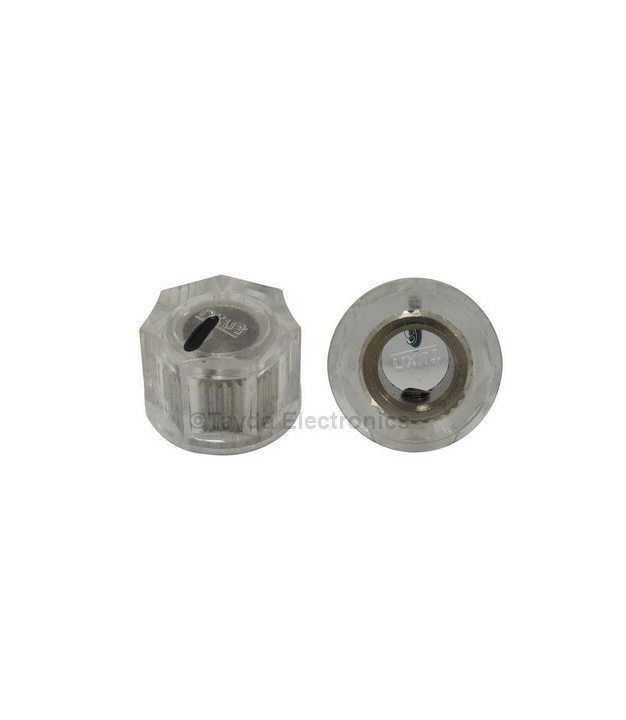 KN1250 ABS Fluted Transparent Knob 15x11mm