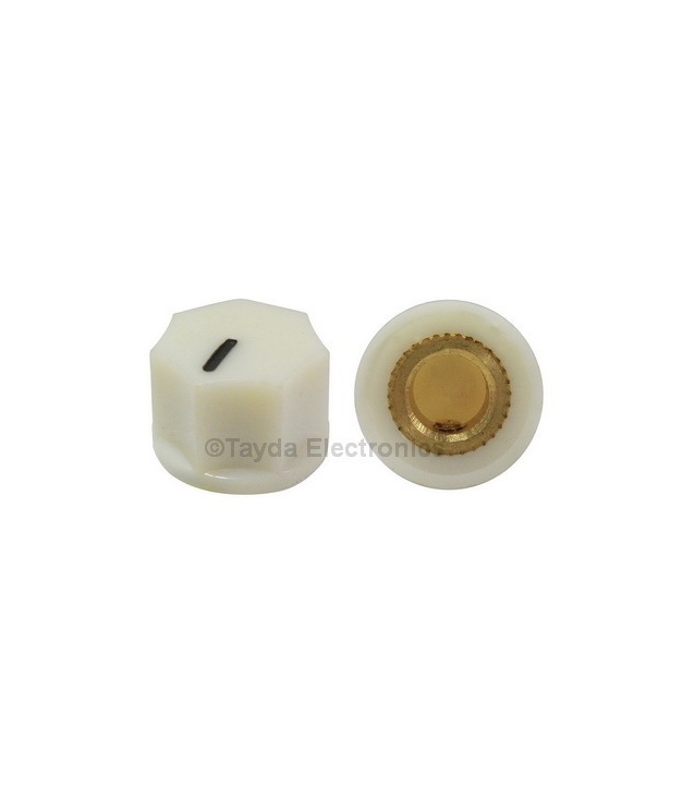 KN1250 ABS Fluted White Knob 15x11mm