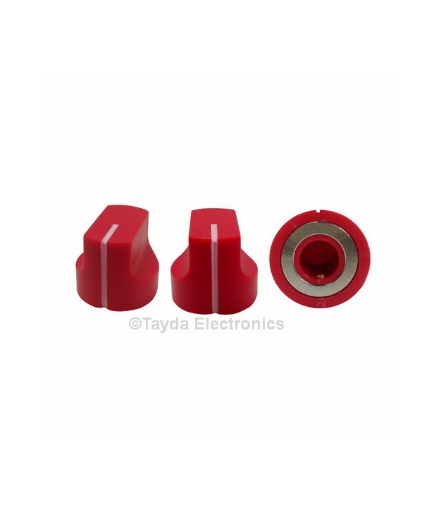 KN1611 ABS Fluted Red Knob 17x15mm