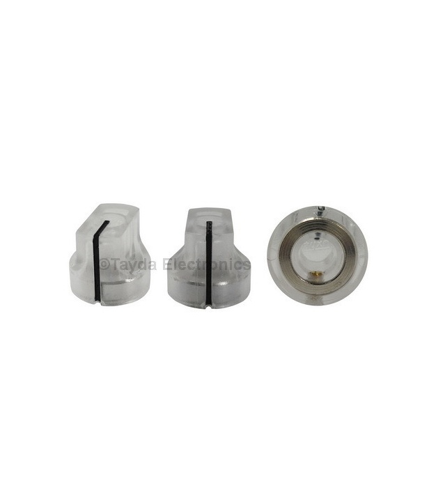 KN1611 ABS Fluted Transparent Knob 17x15mm