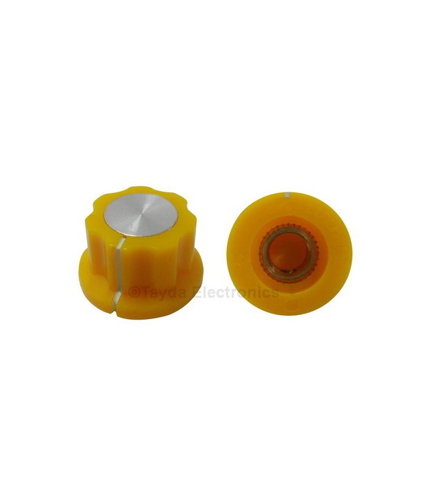 Boss Style Yellow Knob 20x12mm