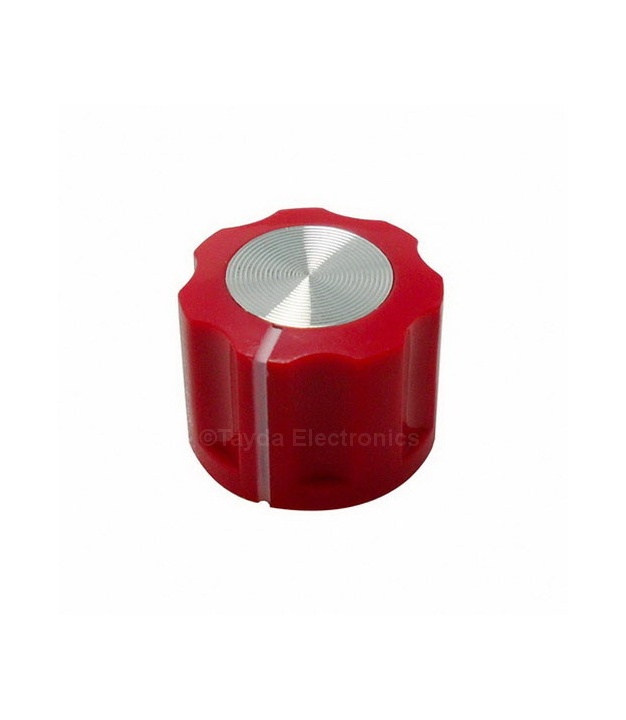 KN1360 ABS Fluted Red Knob 16x12mm