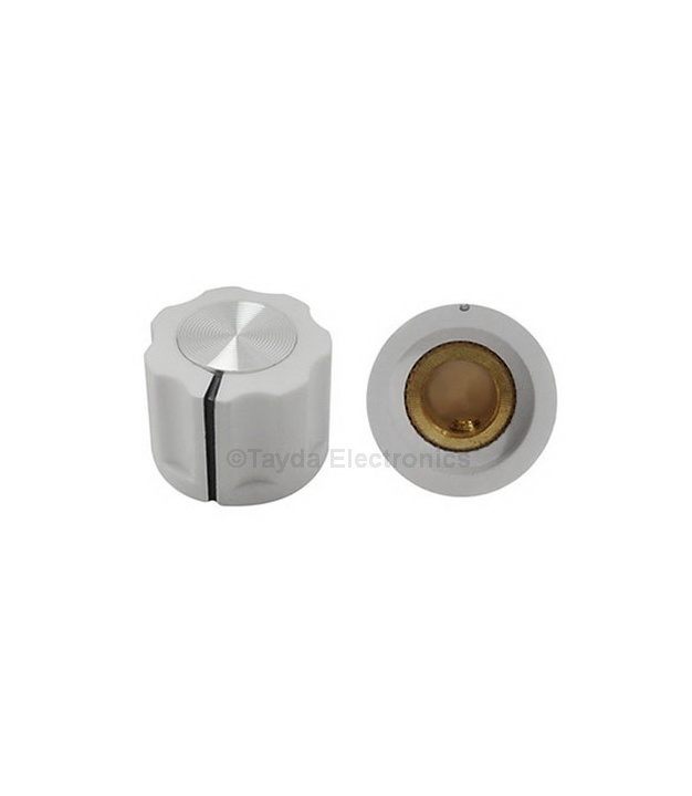 KN1360 ABS Fluted White Knob 16x12mm