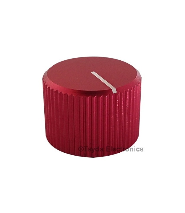 Knurled Aluminum Red Knob