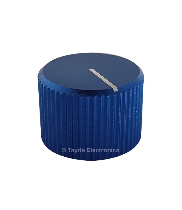 Knurled Aluminum Blue Knob