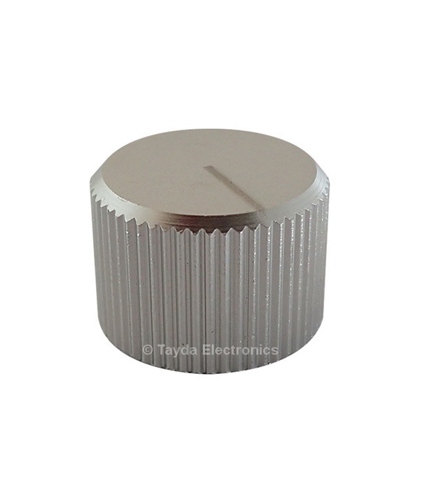 Knurled Aluminum White Knob