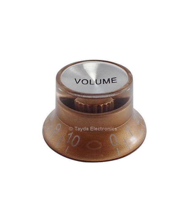 Gold Gibson SG Style Knob with Volume Label