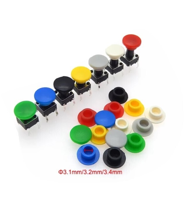 Tactile Switch Caps Red Color 8x3.55mm Diameter 3.4mm