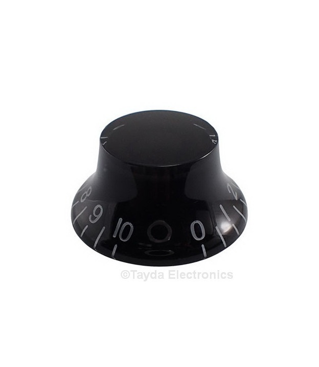 Black Gibson Style Knob Embossed White Numbering