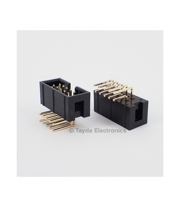 10 Pin Box Header Connector 2.54mm Right Angle 2*5pin