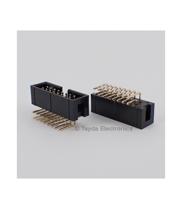 16 Pin Box Header Connector 2.54mm Right Angle 2*8pin