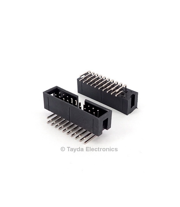 20 Pin Box Header Connector 2.54mm Right Angle 2*10pin