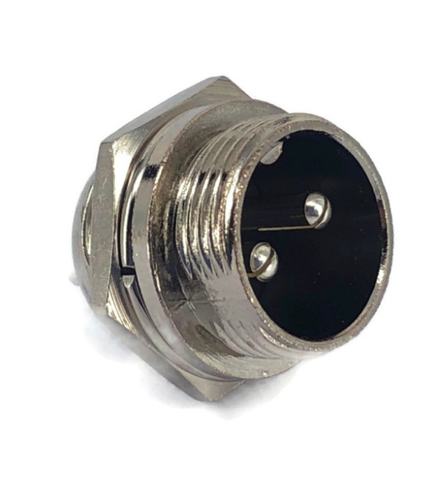 2 Pins Male circular connector 12mm GX12