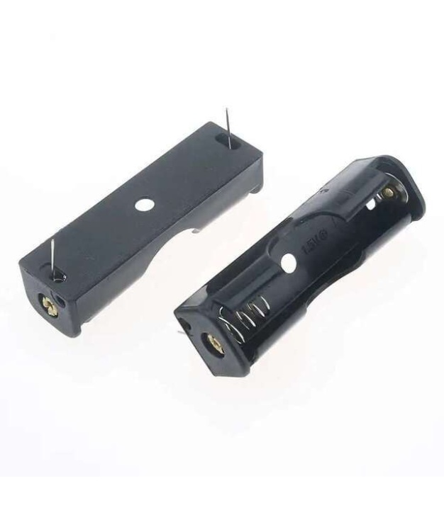 1 x AA Battery Holder Black With Pins