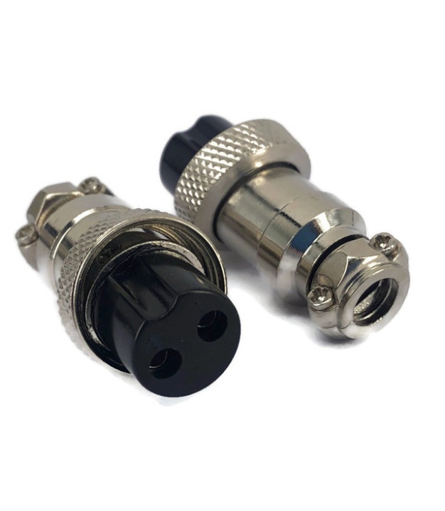 2 Pins Female circular connector 16mm GX16