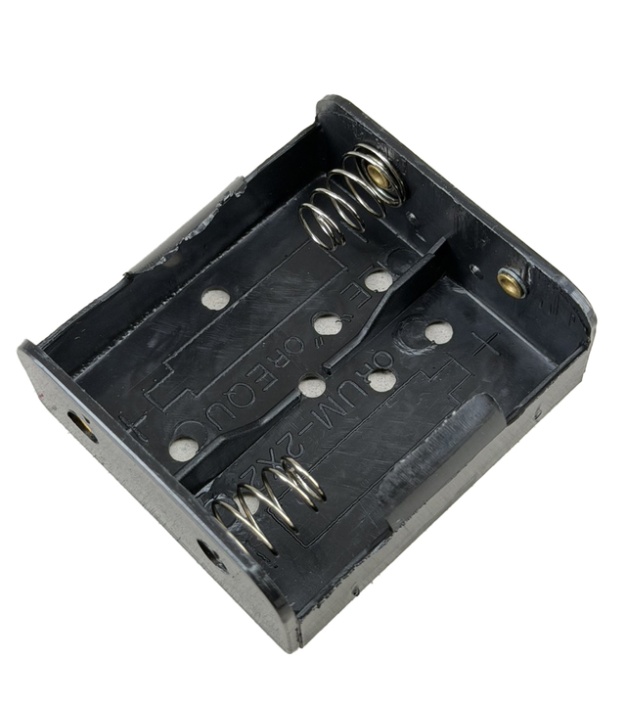 2 C Battery Holder Black