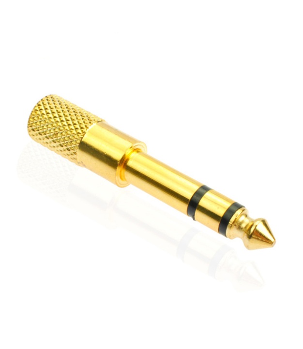 3.5mm Female to 6.35mm 1/4" Male Stereo Audio Jack Adaptor Gold Plated
