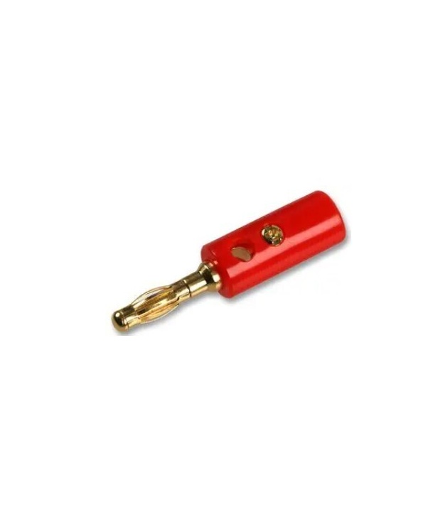 PE000038 4mm Banana Male Plug Red Gold Plated MULTICOMP PRO