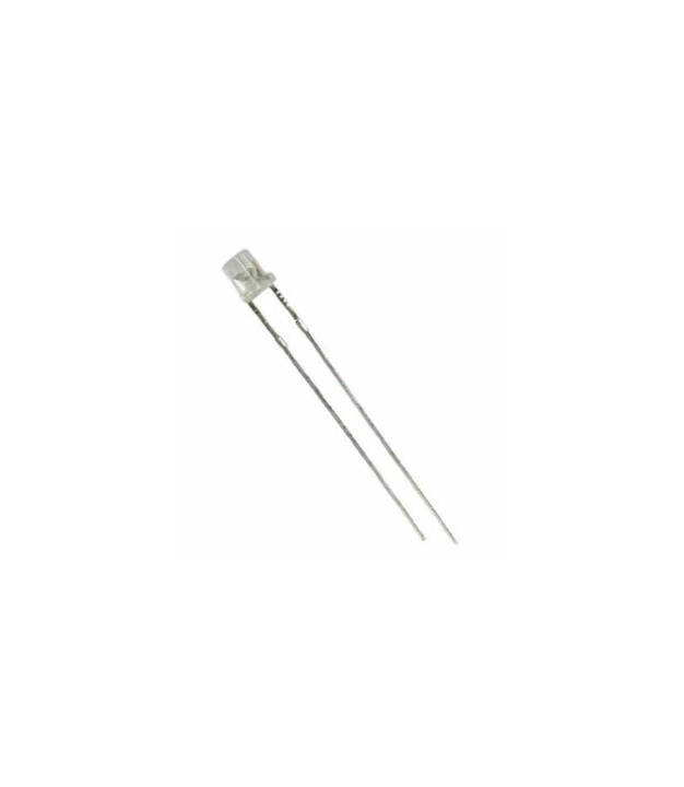 Flat Top White LED 3mm Water Clear Lens