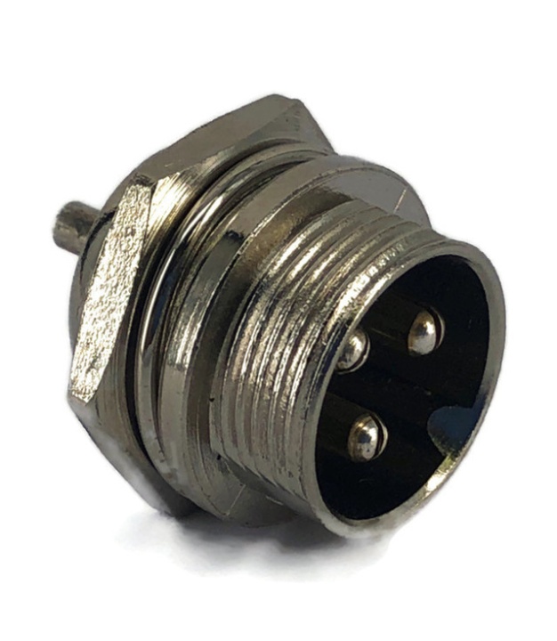 3 Pins Male circular connector 12mm GX12