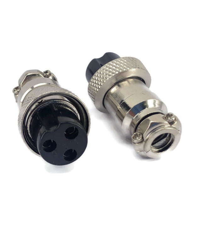 3 Pins Female circular connector 12mm GX12