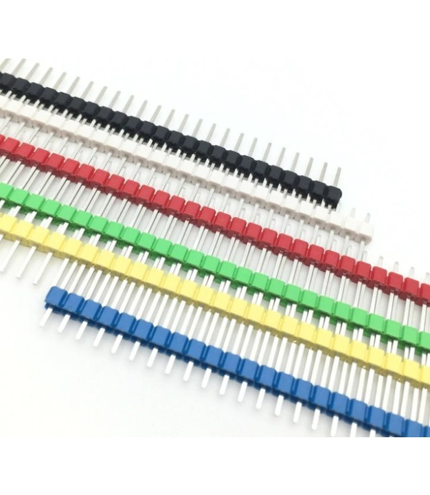 40 Pin 2.54mm Single Row Pin Header Strip Blue color