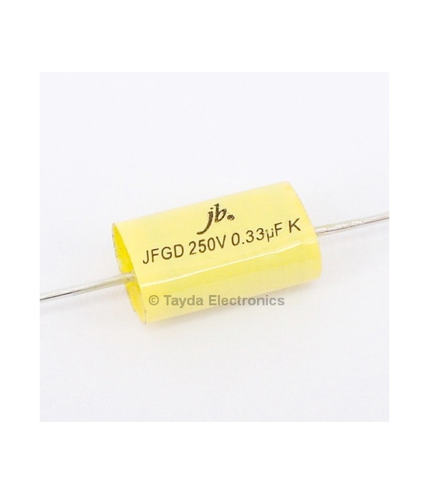 0.33uF 250V 105C 10% Axial Flat Oval Metallized Polypropylene Capacitor