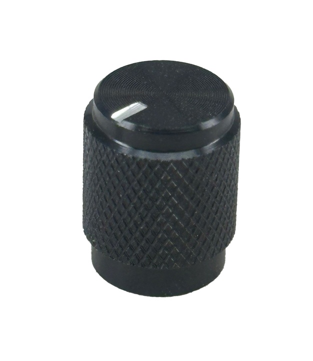 Aluminum Control Knurled knob Black color 13x16mm Shaft hole 6.4mm