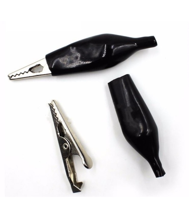 Black Alligator Test Clip Crocodile Length 28mm
