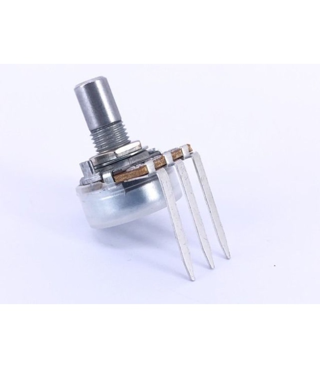 200K OHM Anti-Log Taper Potentiometer PCB Mount Round Shaft Dia: 6.35mm